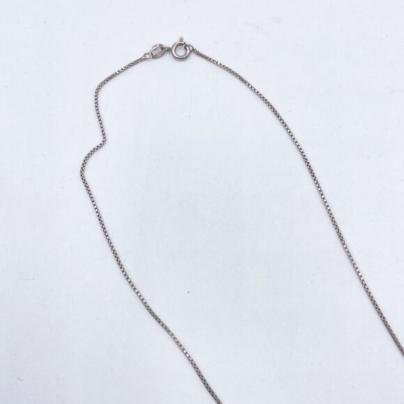 Vintage Sterling Silver & Red Stone Pendant Necklace - Picture 5 of 5